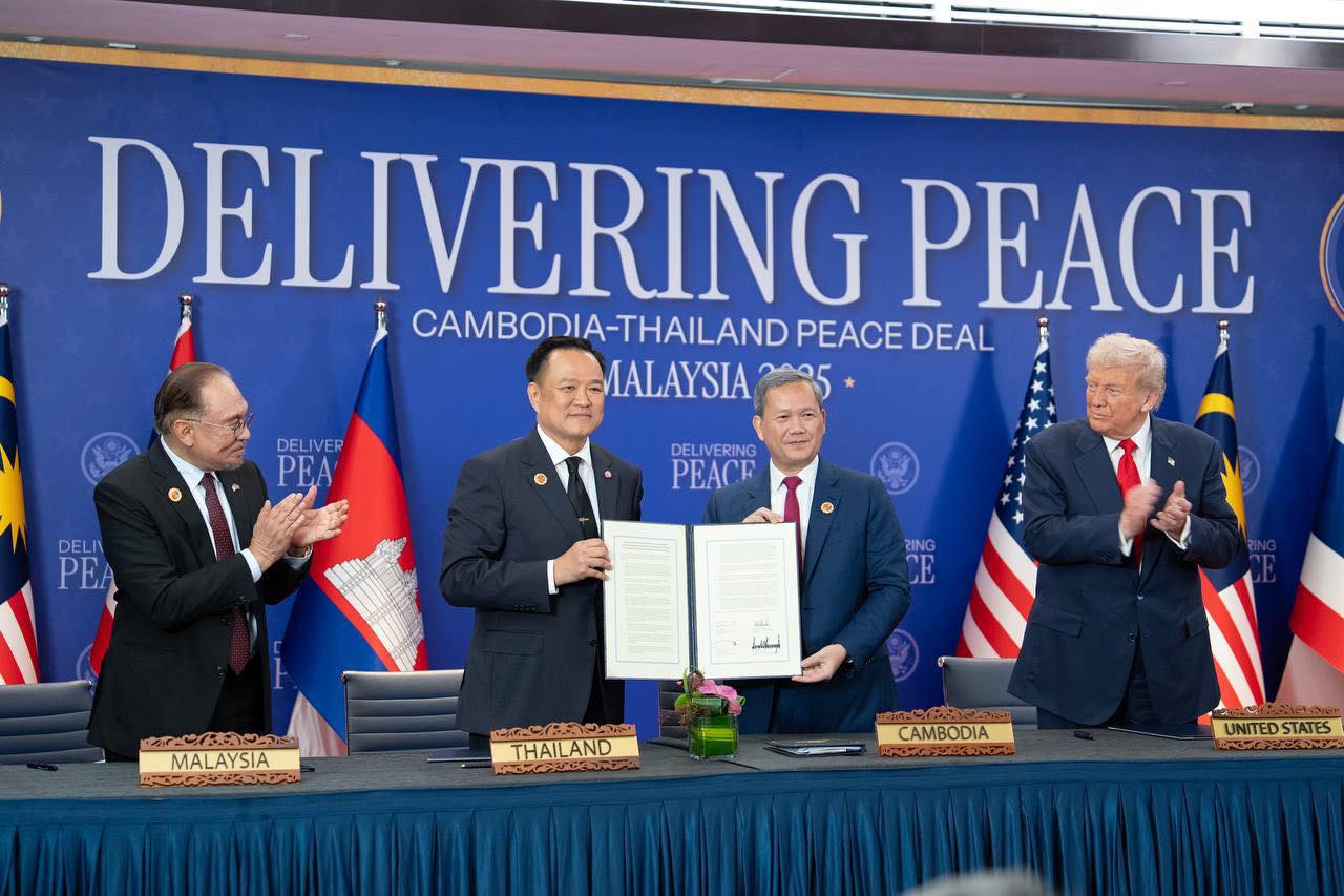 Cambodia and Thailand Sign Historic Peace Declaration Witnessed by President Donald J. Trump