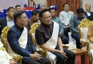 Anutin and Sihasak Attends Baci Ceremony at Lao Embassy