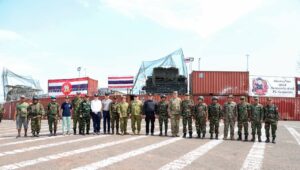 Cambodia Shows Military Attachés Area Blocked by Thai Forces