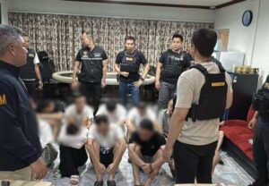 Sixteen Chinese Nationals Arrested in Pattaya Illegal Casino Raid