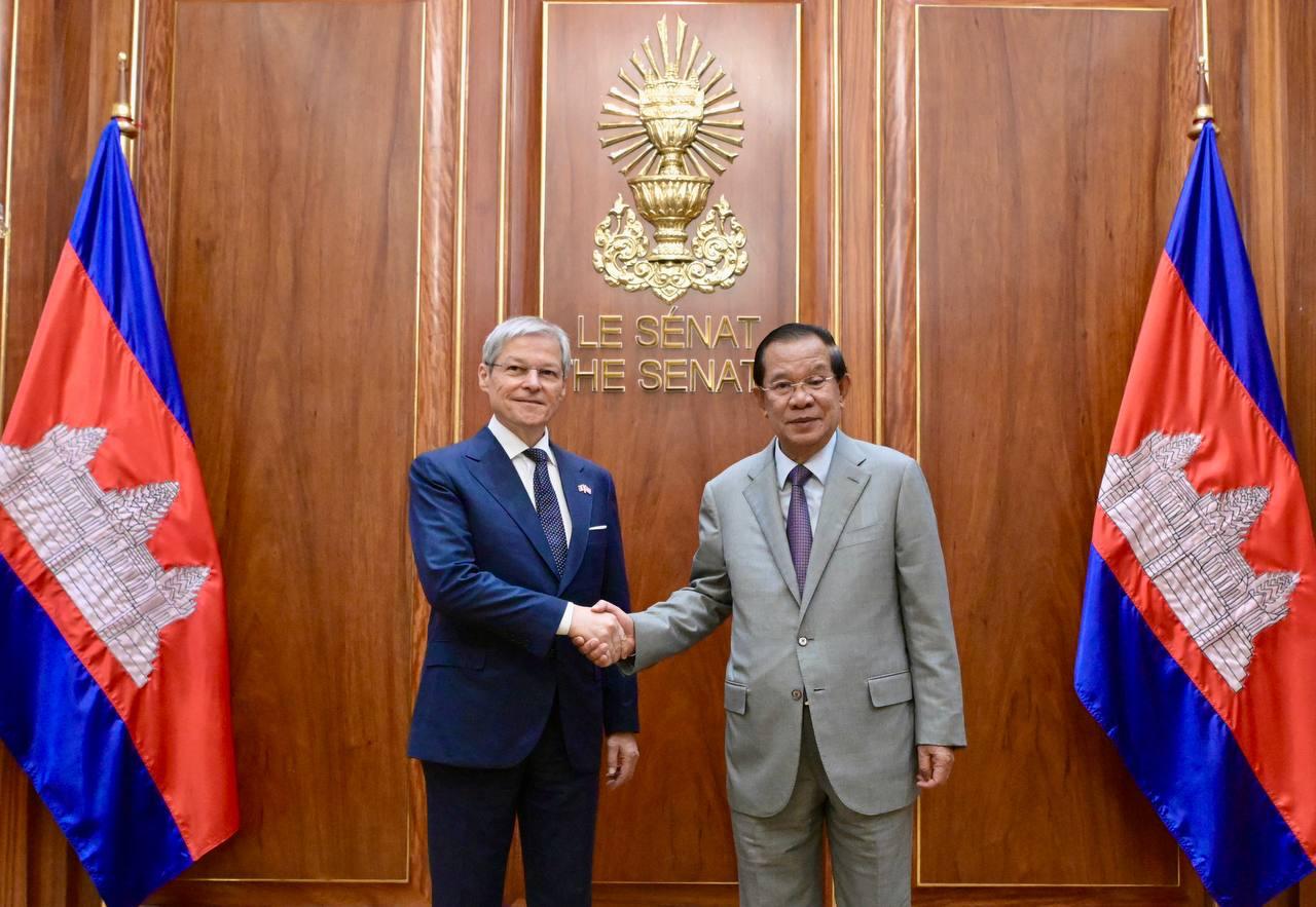 Hun Sen Meets Romanian Candidate for Francophonie Chief