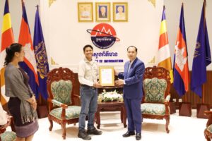 Cambodian Minister Honors Cyclist Following Global Charity Journey