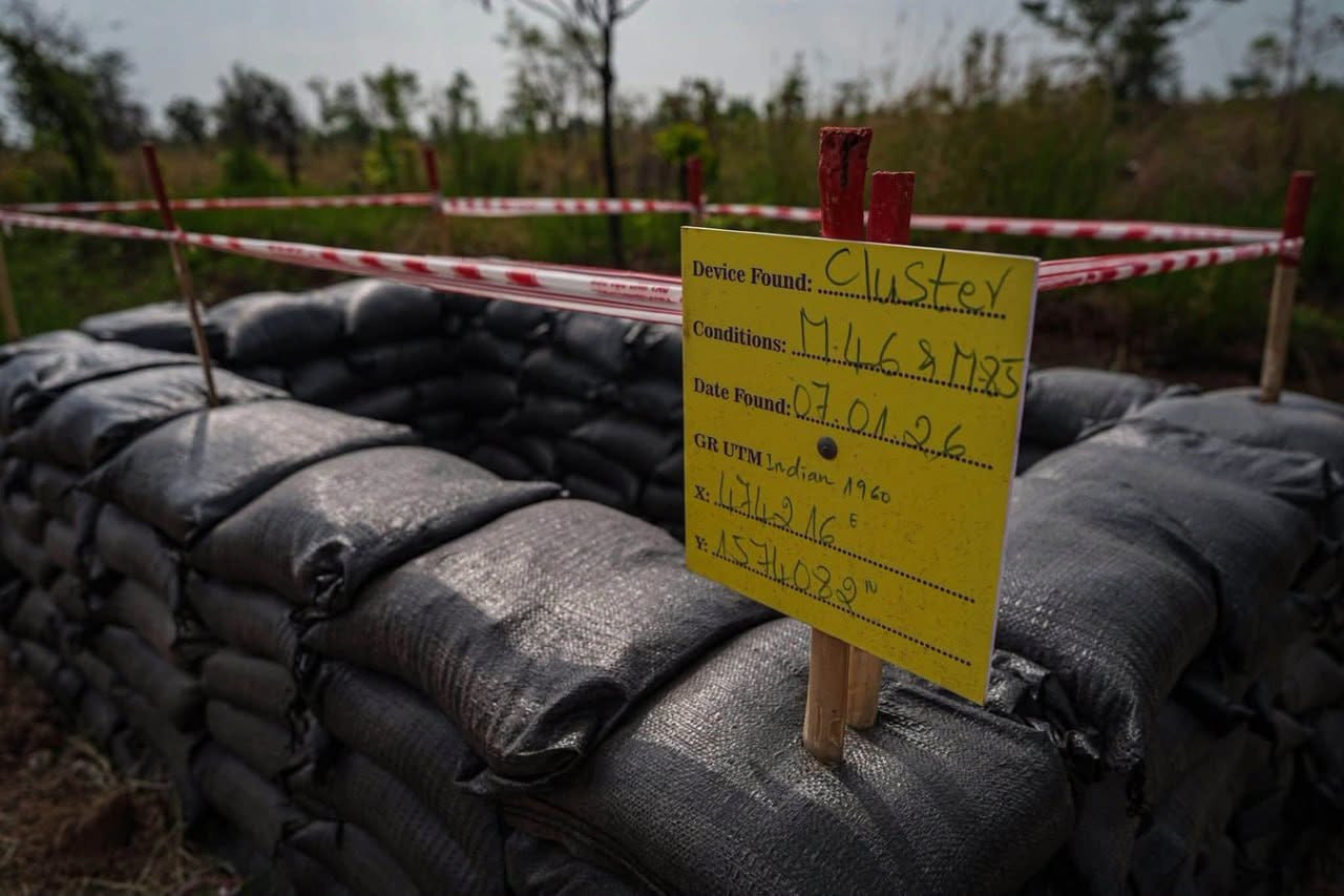 Cambodia Warns of Up to 7 Million Cluster Bomb Submunitions Left by Thai Military