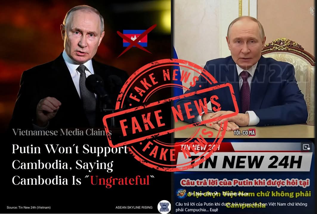 Russian Embassy in Cambodia Denies Fake Claims Attributed to Putin Over Cambodia Relations