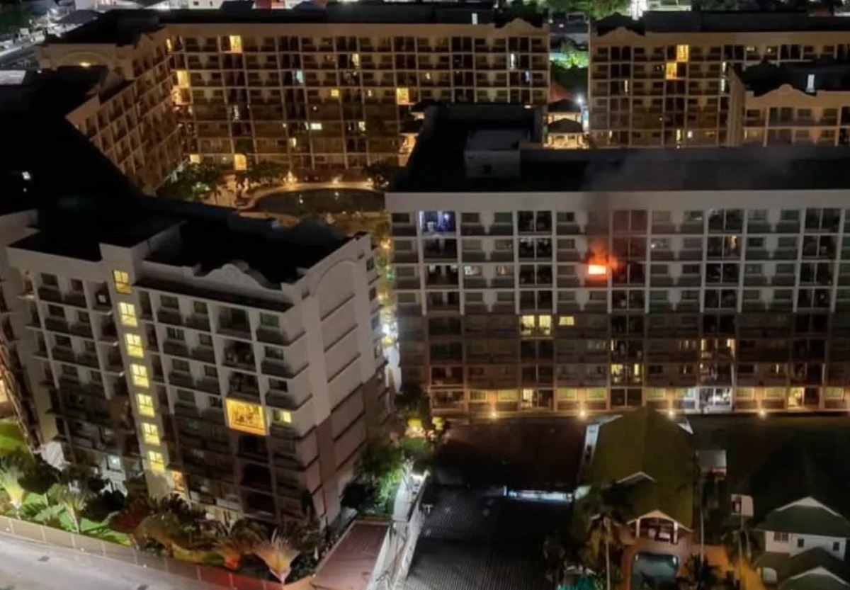 Fire Destroys Sixth-Floor Condo in Pattaya, Cat Suspected