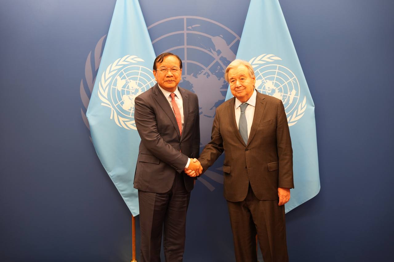 Prak Sokhonn Meets UN Secretary-General, Discusses Cambodia-Thailand Border Situation