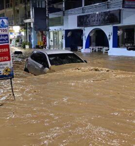 Patong Hit by Severe Flash Flooding as Homes, Hotels and Vehicles Sustain Damage