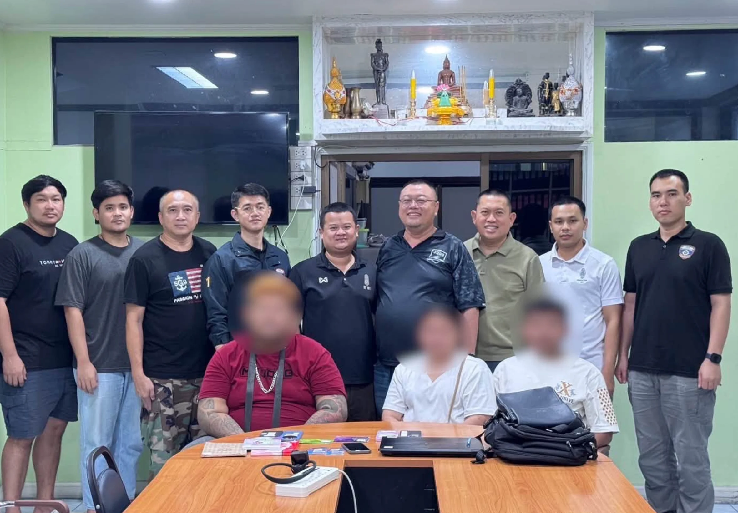Three held in Pattaya over fake cyber police scam